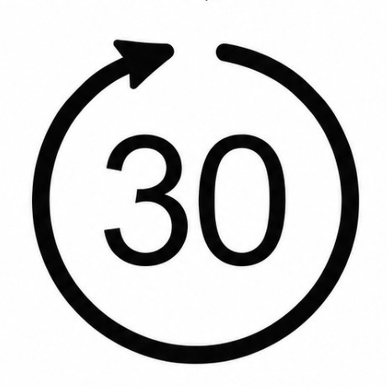 THIRTYPOLAROIDS logo — the numeral 30